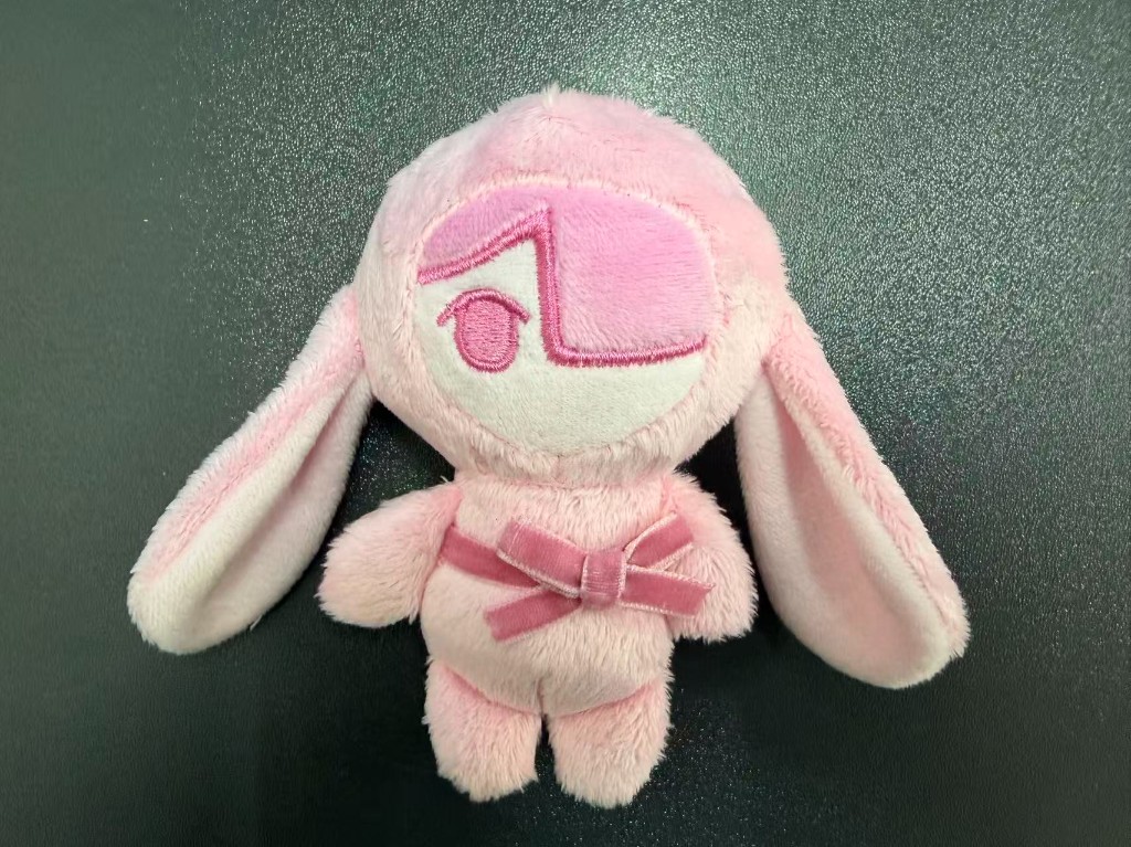 Pink Zoonie plush keychain